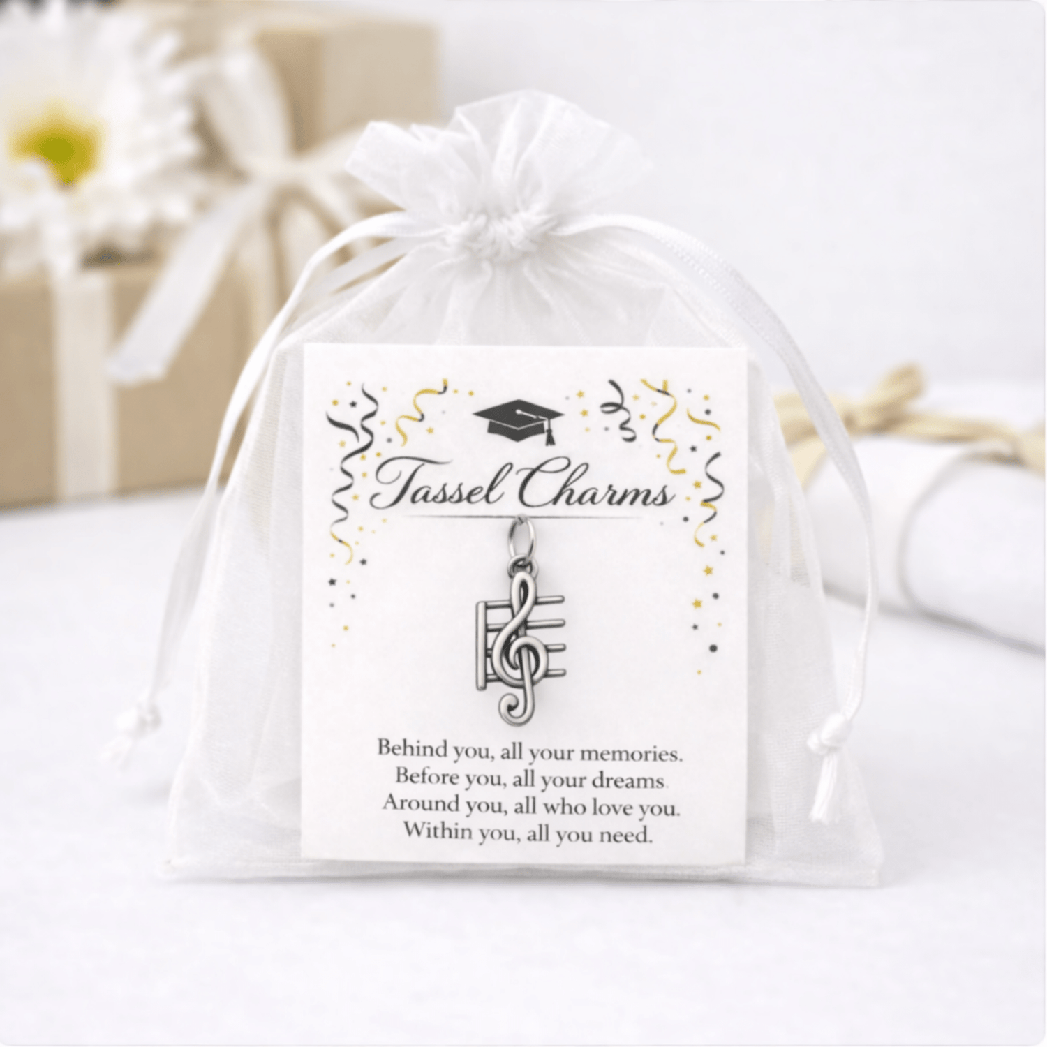 Music Graduation Tassel Charm - Nifty Decor & More