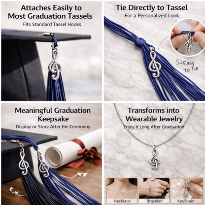 Music Graduation Tassel Charm - Nifty Decor & More