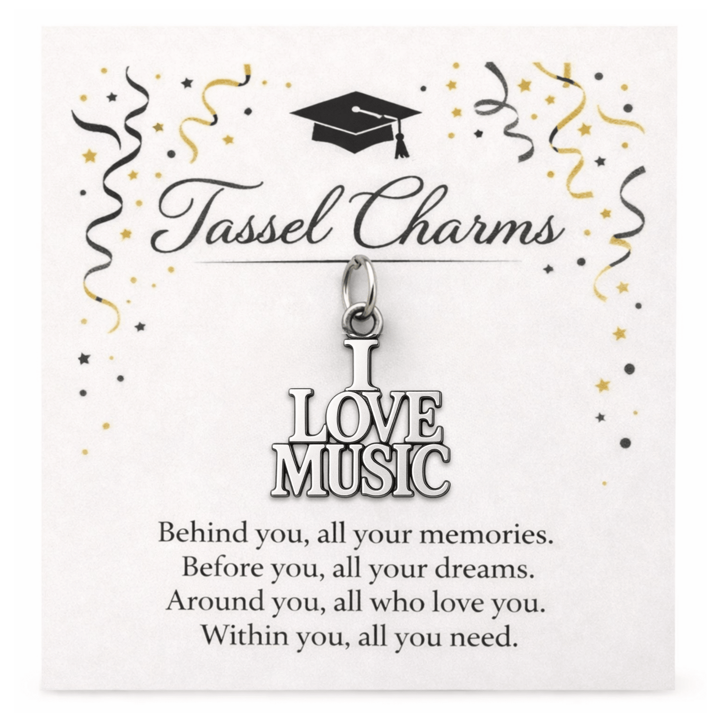 Music Graduation Tassel Charm - Nifty Decor & More