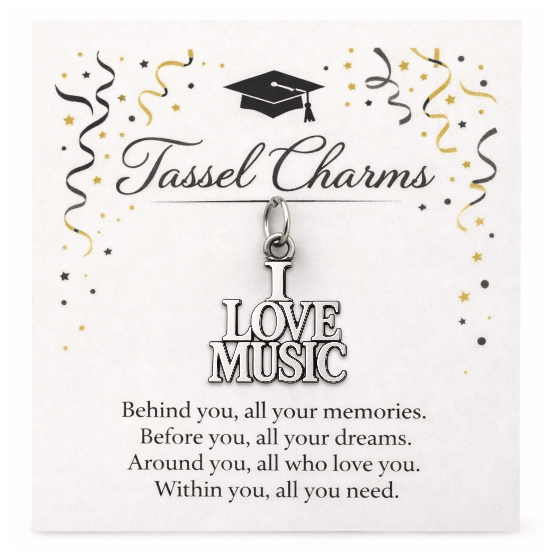 Music Graduation Tassel Charm - Nifty Decor & More