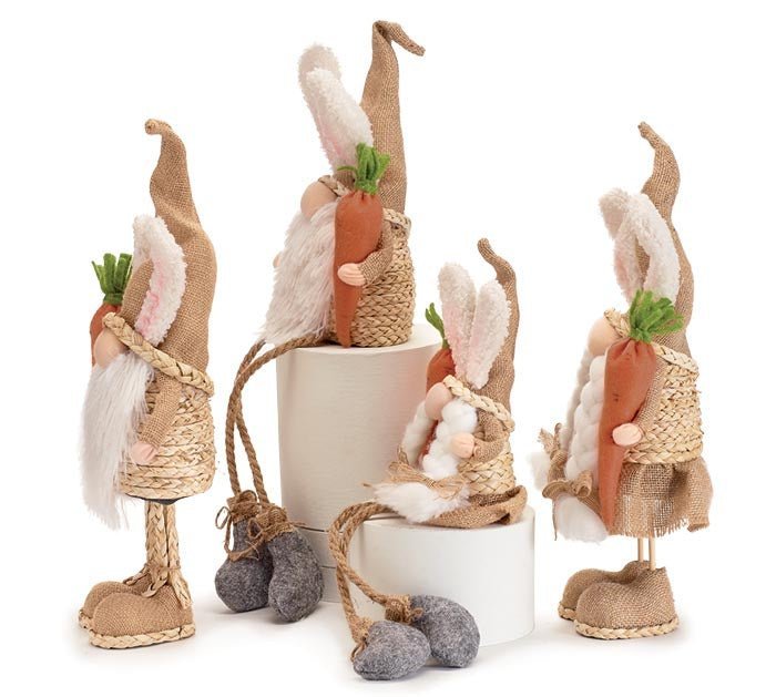 Natural Color Bunny Ears Gnome | Spring Decor | Cute & Whimsical Easter Table Centerpiece - Nifty Decor & More