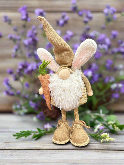 Natural Color Bunny Ears Gnome | Spring Decor | Cute & Whimsical Easter Table Centerpiece - Nifty Decor & More