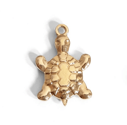 Nautical Charms 18K Gold PVD, Stainless Steel Coastal Jewelry, Mother's Day Gift for Her, Sea Inspired Charm Gift Coquette Charms Turtle