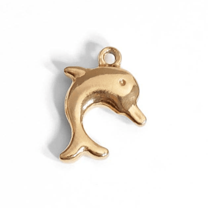 Nautical Charms 18K Gold PVD, Stainless Steel Coastal Jewelry, Mother's Day Gift for Her, Sea Inspired Charm Gift Coquette Charms Dolphin