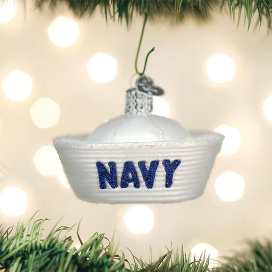 Navy Cap Ornament - Nifty Decor & More