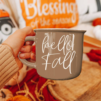 Neutral Fall Coffee Mug, Ceramic Cups for Autumn Home Accent - Nifty Decor & More