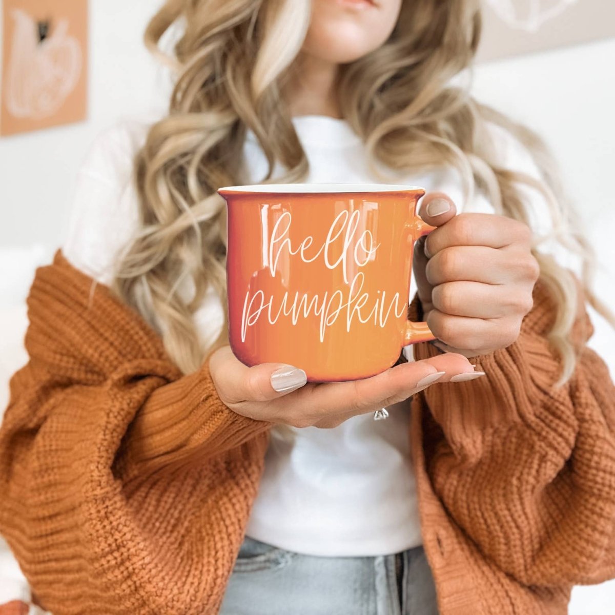 Neutral Fall Coffee Mug, Ceramic Cups for Autumn Home Accent - Nifty Decor & More