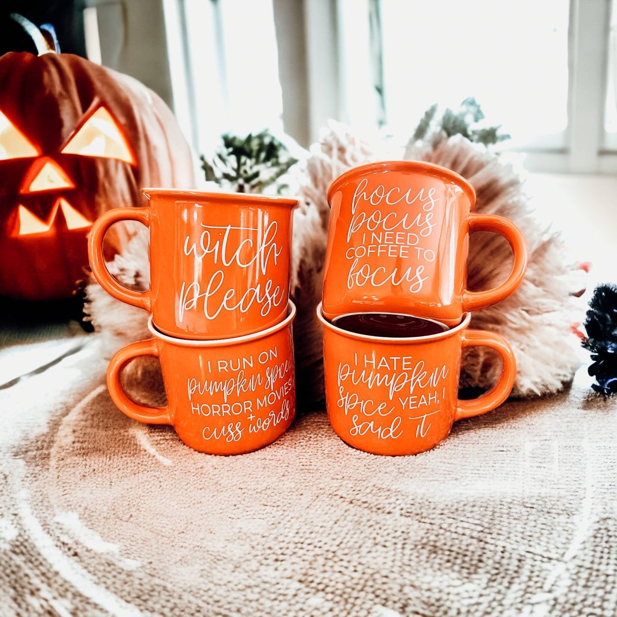 Neutral Fall Coffee Mug, Ceramic Cups for Autumn Home Accent - Nifty Decor & More