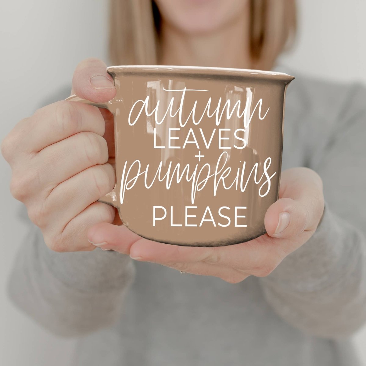 Neutral Fall Coffee Mug, Ceramic Cups for Autumn Home Accent - Nifty Decor & More