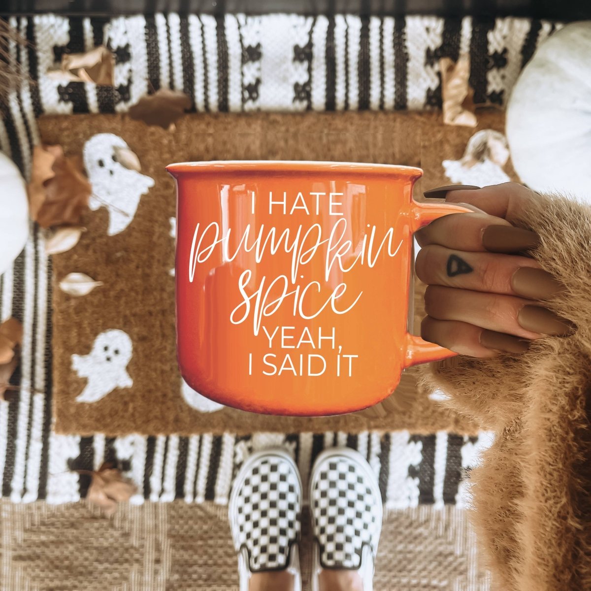Neutral Fall Coffee Mug, Ceramic Cups for Autumn Home Accent - Nifty Decor & More