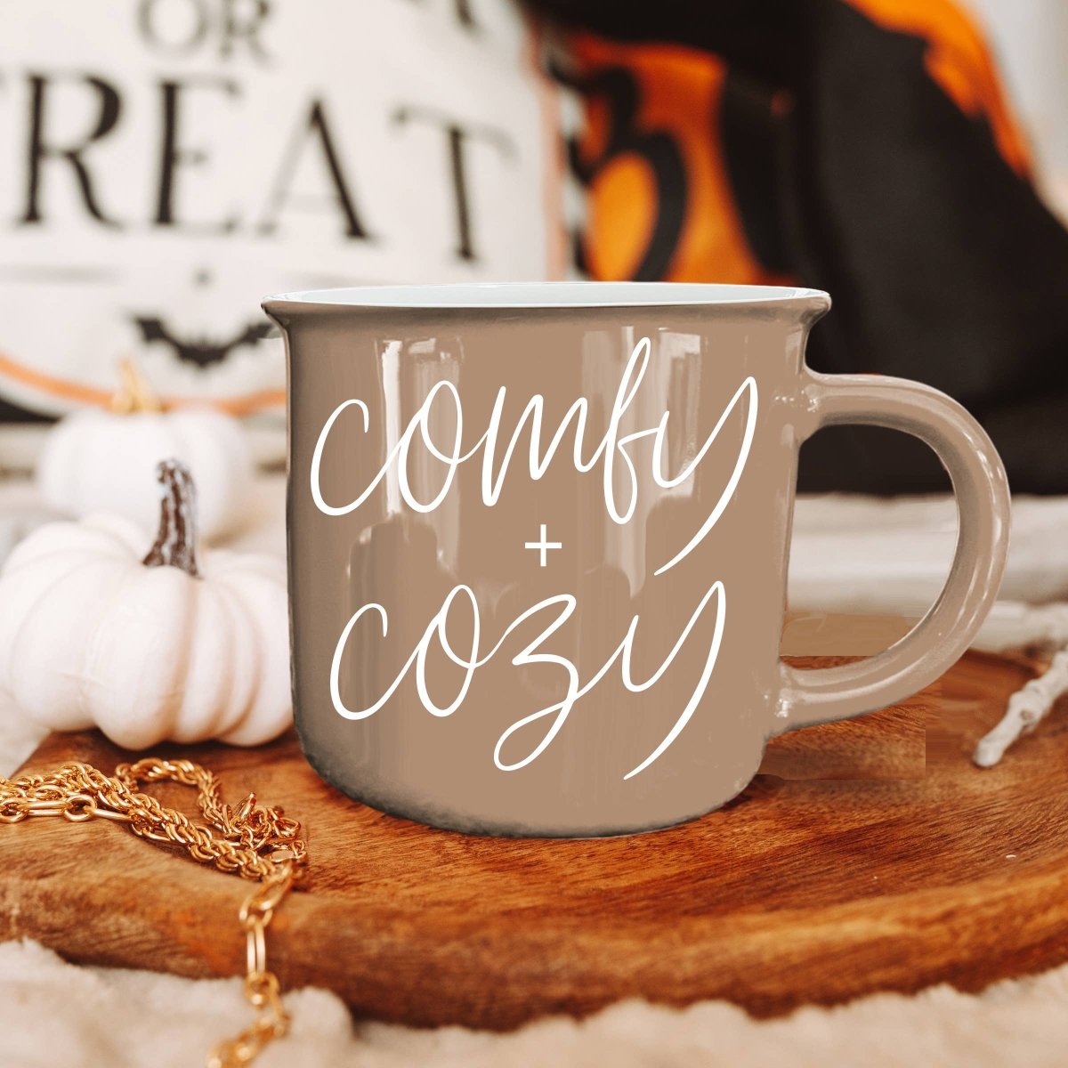 Neutral Fall Coffee Mug, Ceramic Cups for Autumn Home Accent - Nifty Decor & More