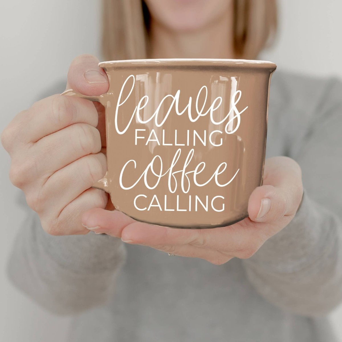 Neutral Fall Coffee Mug, Ceramic Cups for Autumn Home Accent - Nifty Decor & More