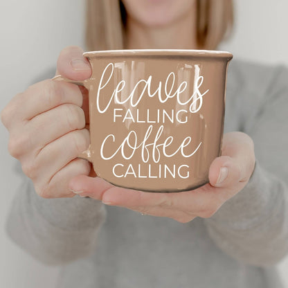 Neutral Fall Coffee Mug, Ceramic Cups for Autumn Home Accent - Nifty Decor & More