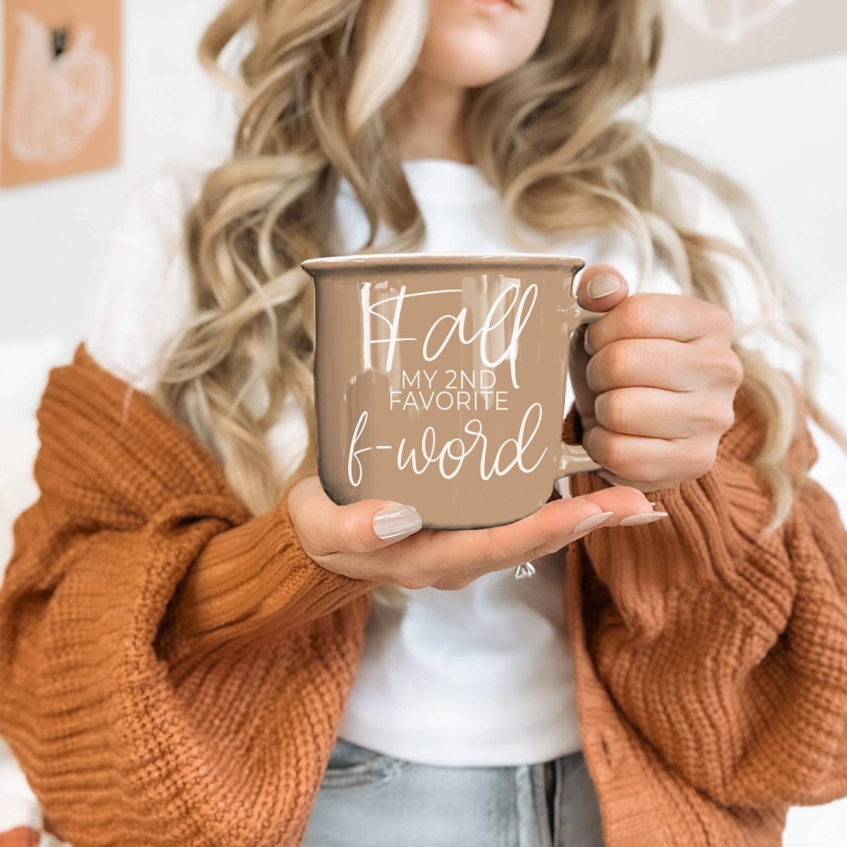 Neutral Fall Coffee Mug, Ceramic Cups for Autumn Home Accent - Nifty Decor & More