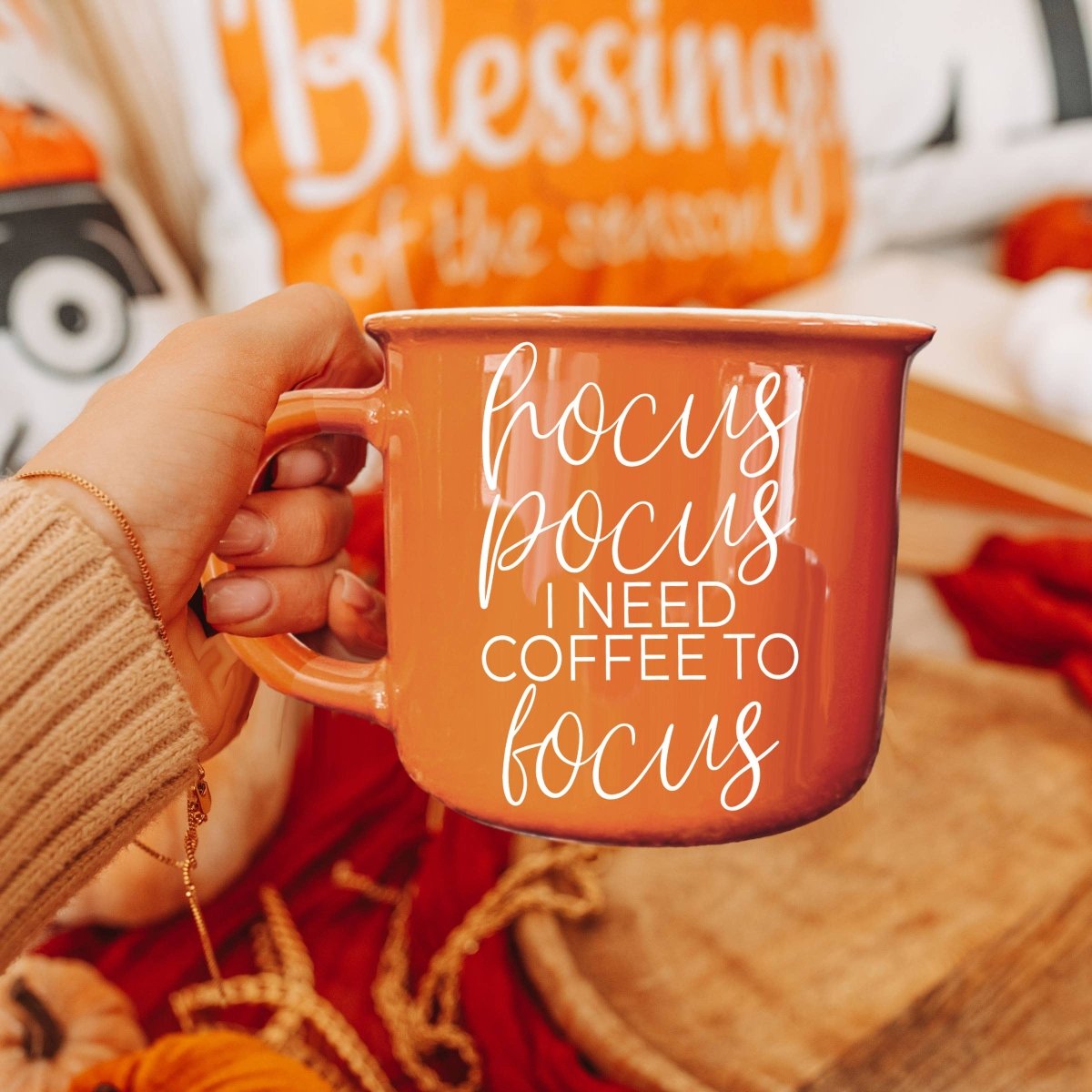 Neutral Fall Coffee Mug, Ceramic Cups for Autumn Home Accent - Nifty Decor & More