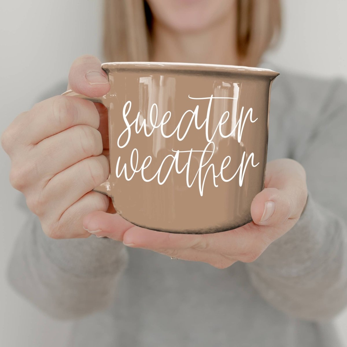 Neutral Fall Coffee Mug, Ceramic Cups for Autumn Home Accent - Nifty Decor & More