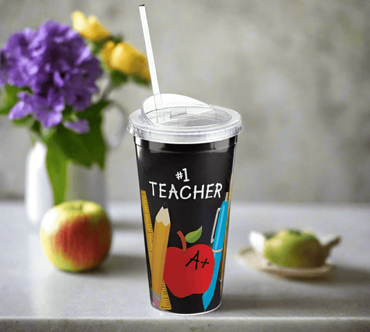 No. 1 Teacher Travel Cup - Nifty Decor & More