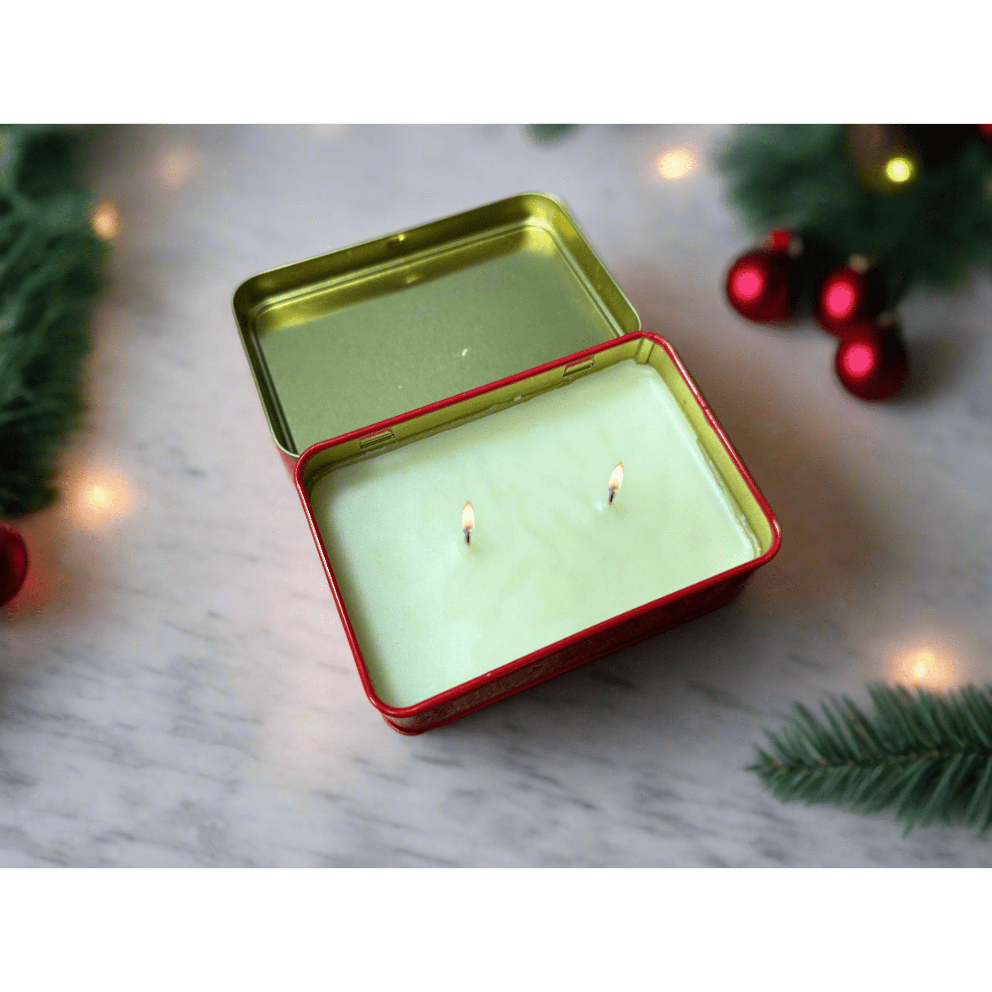 Noel 5.5 oz Rectangle Tin Candle - Nifty Decor & More