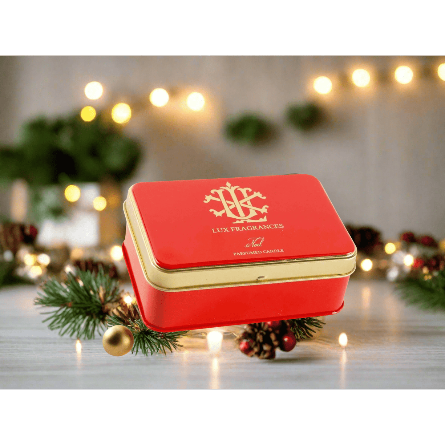 Noel 5.5 oz Rectangle Tin Candle - Nifty Decor & More
