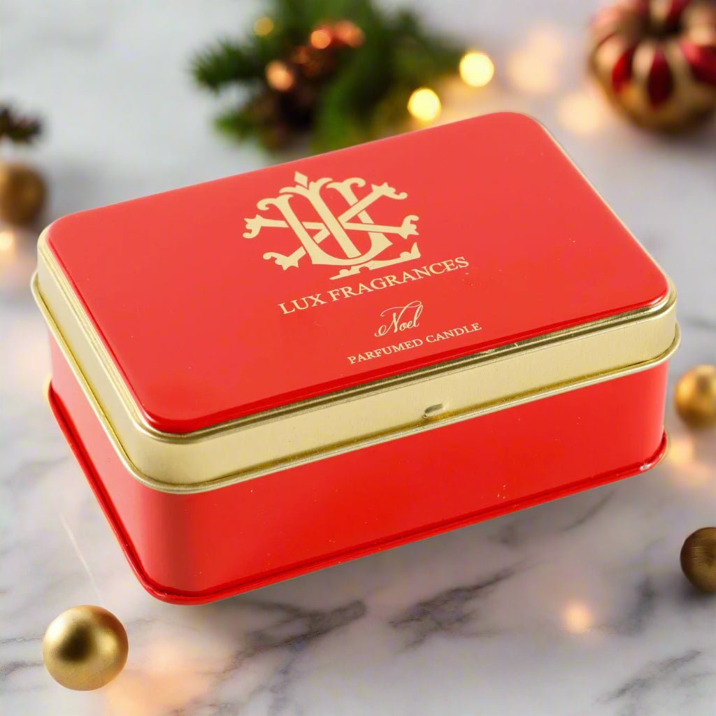 Noel 5.5 oz Rectangle Tin Candle - Nifty Decor & More