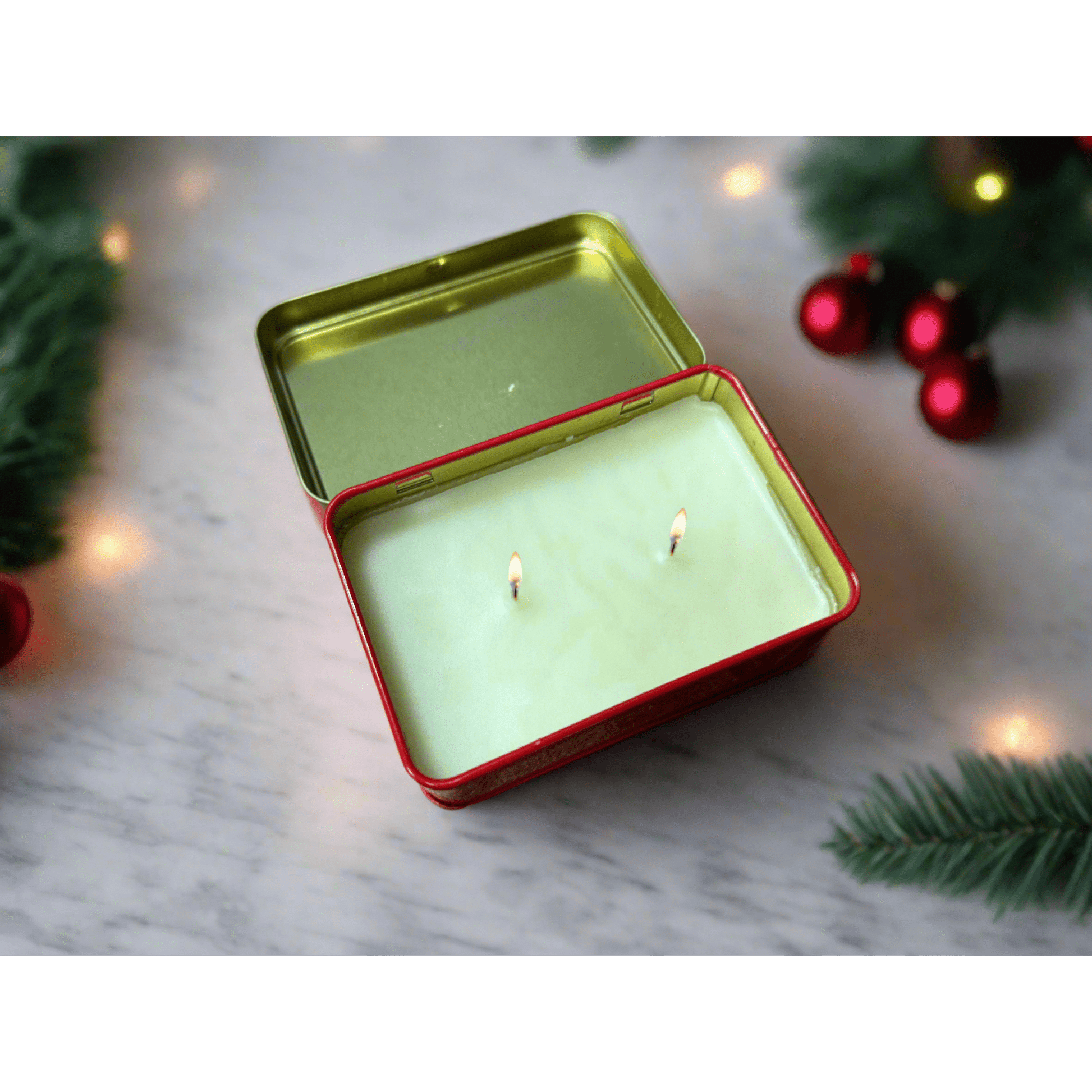 Noel 5.5 oz Rectangle Tin Candle Candle