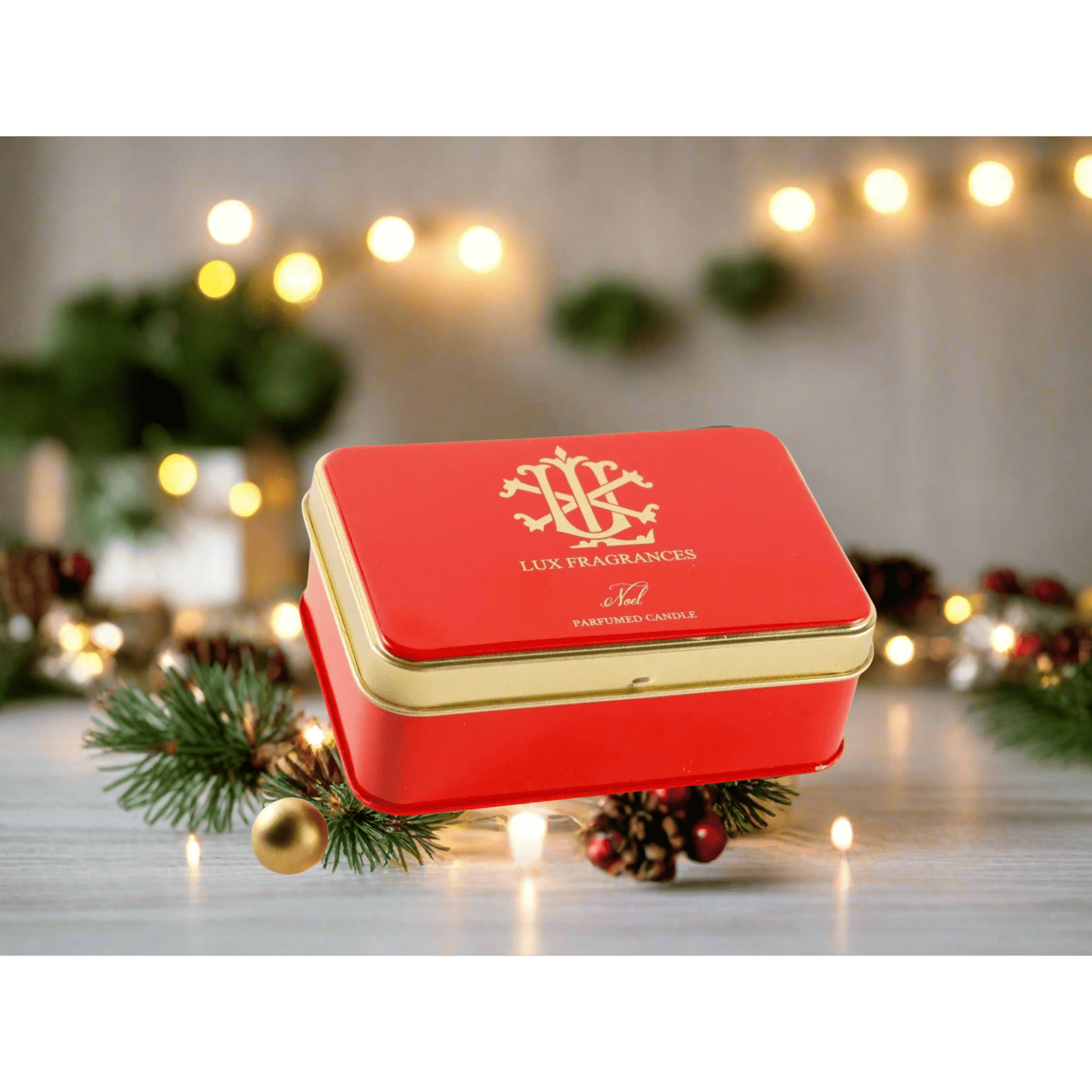 Noel 5.5 oz Rectangle Tin Candle Candle