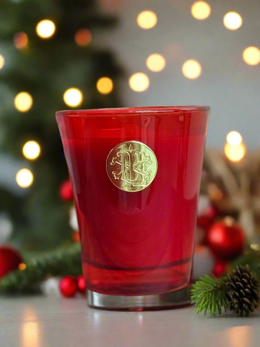Noel 8 oz Designer Box Candle - Spicy Cinnamon & Orange Luxury Holiday Candle - Nifty Decor & More