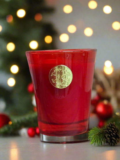 Noel 8 oz Designer Box Candle - Spicy Cinnamon & Orange Luxury Holiday Candle - Nifty Decor & More
