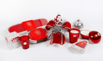 Noel 8 oz Designer Box Candle - Spicy Cinnamon & Orange Luxury Holiday Candle - Nifty Decor & More