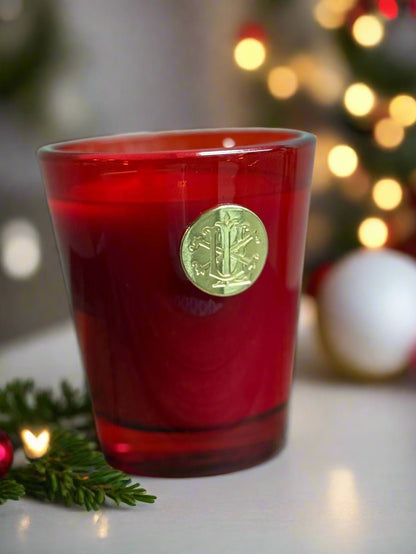 Noel 8 oz Designer Box Candle - Spicy Cinnamon & Orange Luxury Holiday Candle - Nifty Decor & More