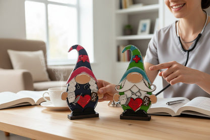 Nurse Boy and Girl Gnome Shelf Sitter Medical Professional Gift - Nifty Decor & More