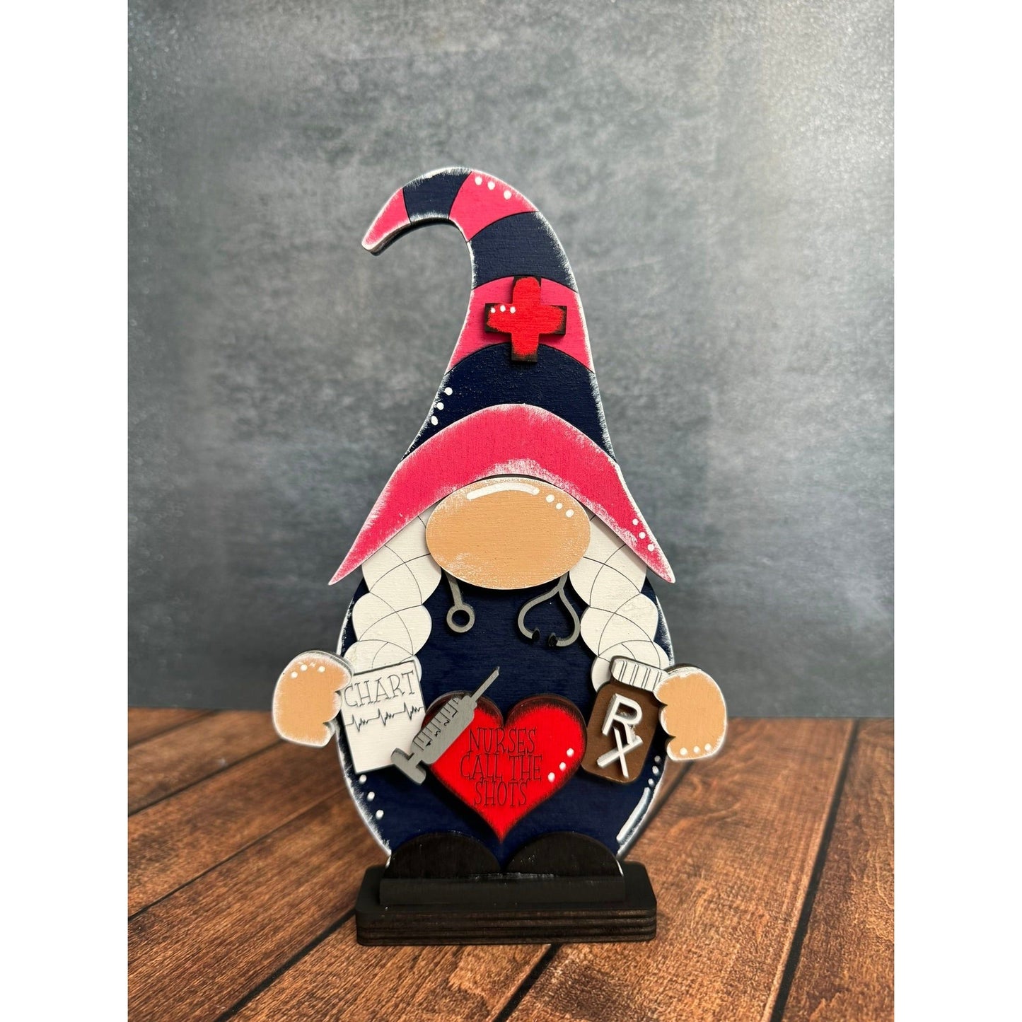 Nurse Boy and Girl Gnome Shelf Sitter Medical Professional Gift - Nifty Decor & More