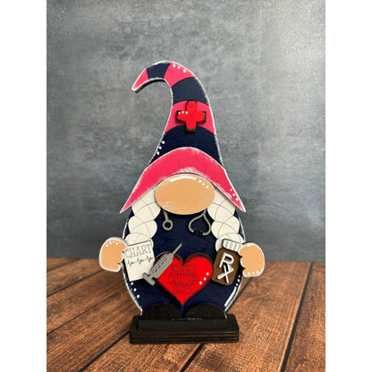 Nurse Boy and Girl Gnome Shelf Sitter Medical Professional Gift - Nifty Decor & More