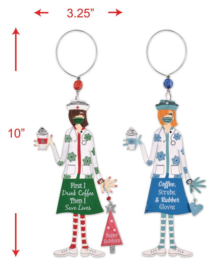 Nurses Ornament Bottle Charms - Nifty Decor & More