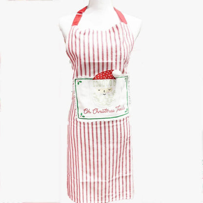 Oh Christmas Treats Ticking Apron - Nifty Decor & More