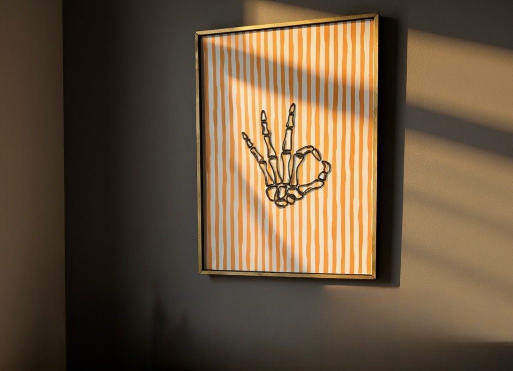Ok Skeleton Hand Wall Art Halloween Decor