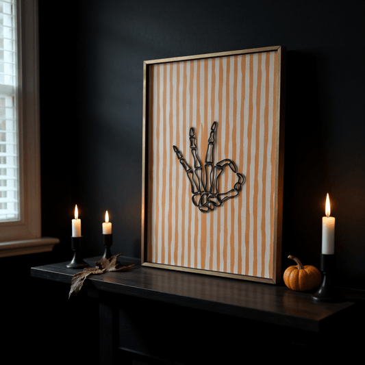 Ok Skeleton Hand Wall Art Halloween Decor