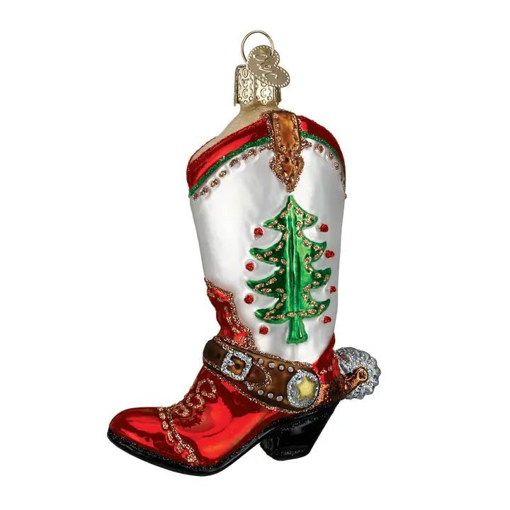 Old World Christmas Cowboy Boot Ornament – Western Christmas Tree Ornament - Nifty Decor & More