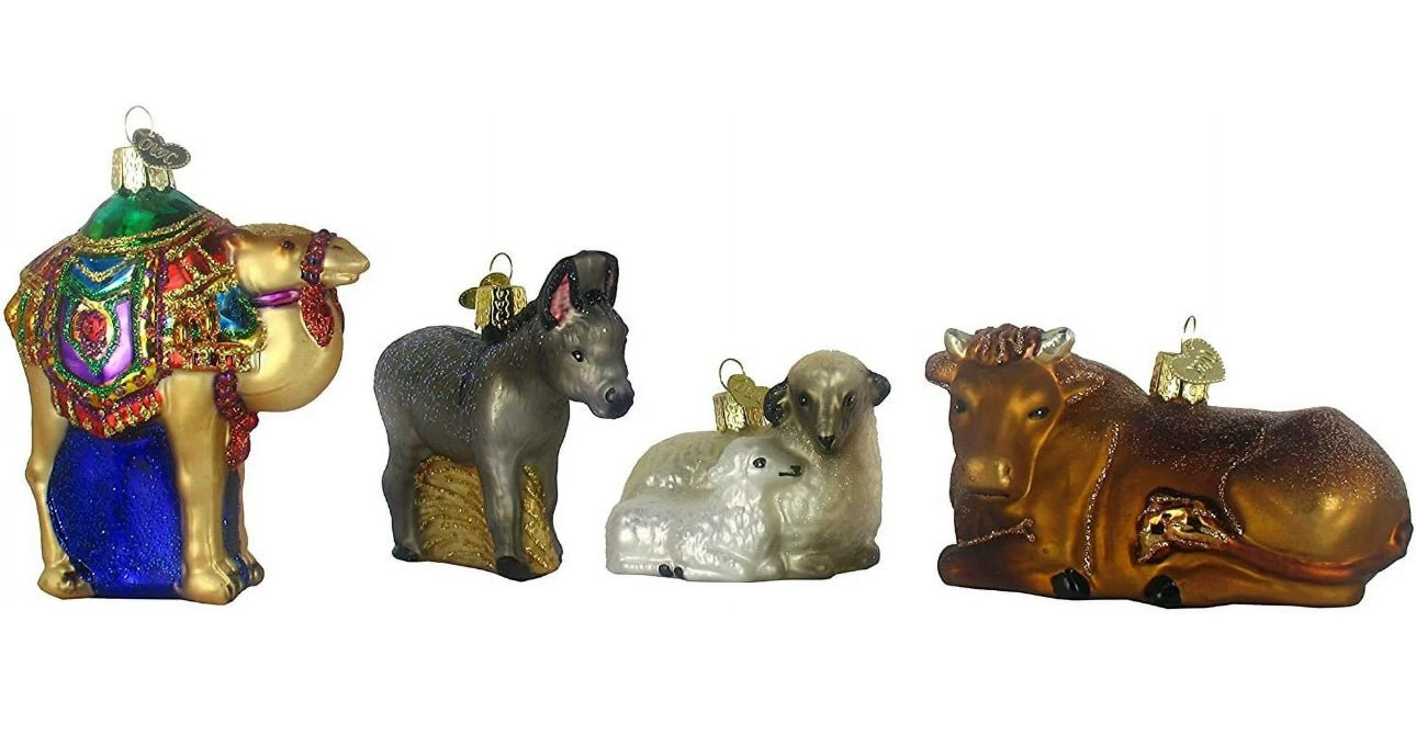 Old World Nativity Ornaments Collection – 9 - Piece Blown Glass Christmas Set - Nifty Decor & More