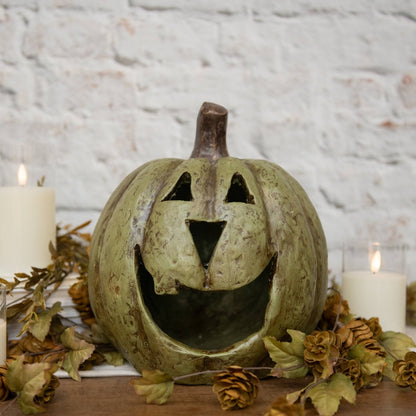 Olive Green Big Mouth Pumpkin - Nifty Decor & More