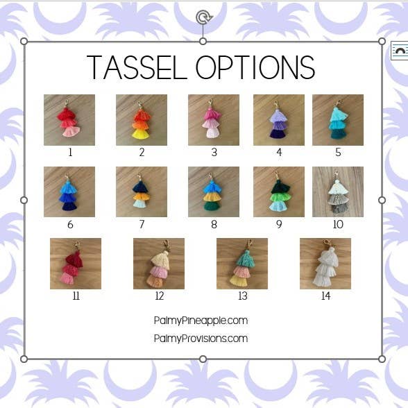 Ombre Tassel Keychain with Clasp 3 Tiered Large