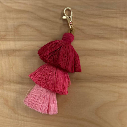 Ombre Tassel Keychain with Clasp 3 Tiered Large - Nifty Decor & More