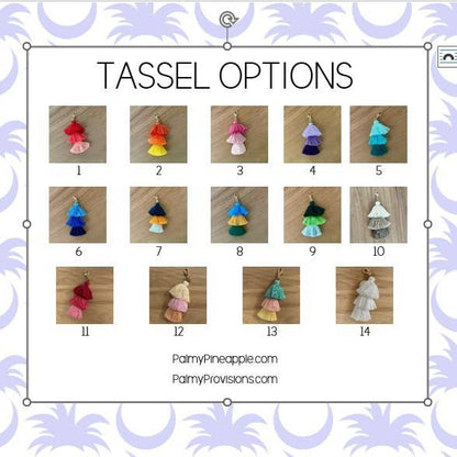 Ombre Tassel Keychain with Clasp 3 Tiered Large - Nifty Decor & More