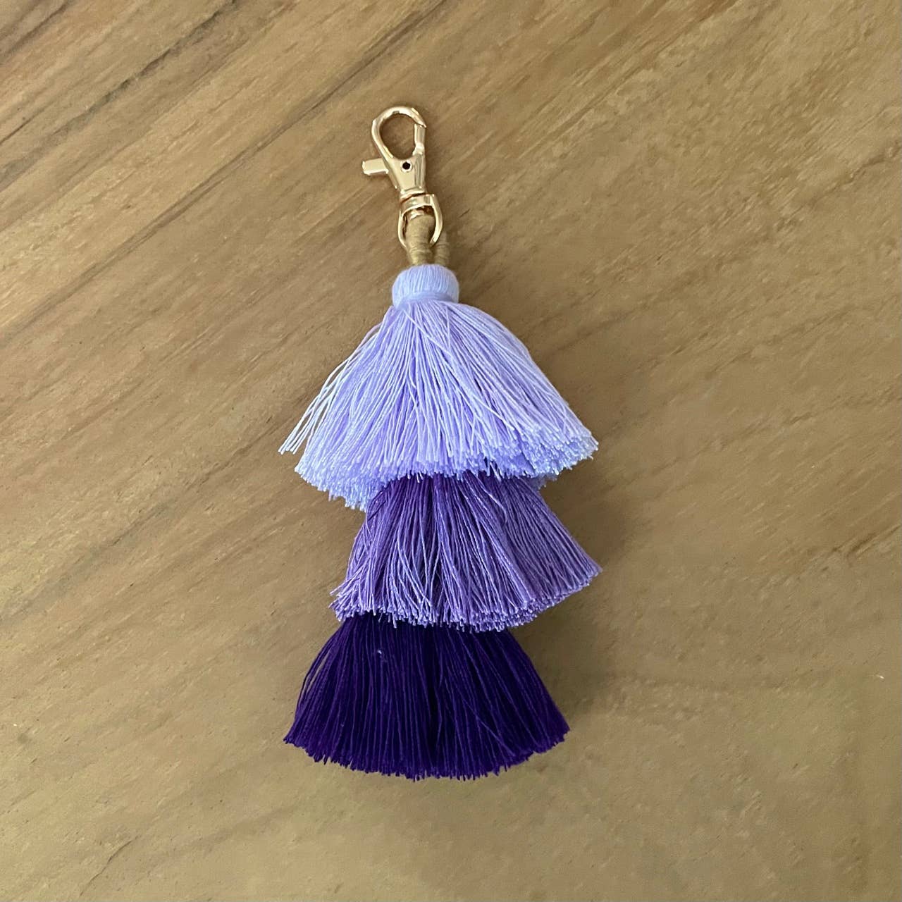 Ombre Tassel Keychain with Clasp 3 Tiered Large - Nifty Decor & More