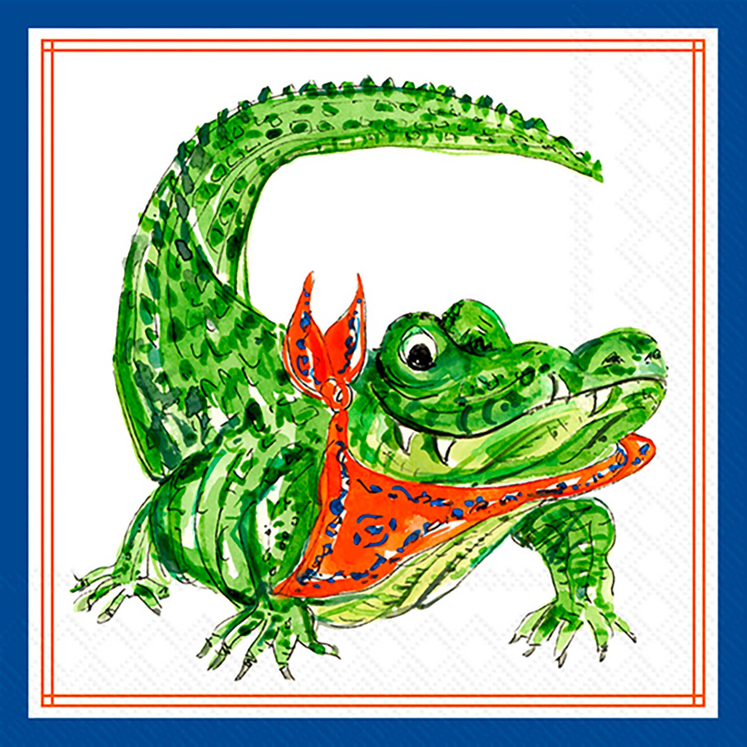 Orange Alligator Hometown Pride Cocktail Napkins (20 Ct) - Nifty Decor & More