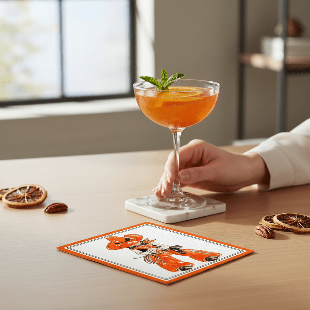 Orange Cowboy Hometown Cocktail Napkins (20 Ct) - Nifty Decor & More