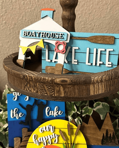 Our Happy Place Tiered Tray Decor - Nifty Decor & More