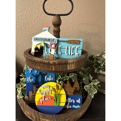Our Happy Place Tiered Tray Decor - Nifty Decor & More