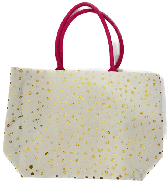 Oversized Gold Foil Nutcracker Canvas Tote Bag - 22" Christmas Shopping & Gift Bag - Nifty Decor & More