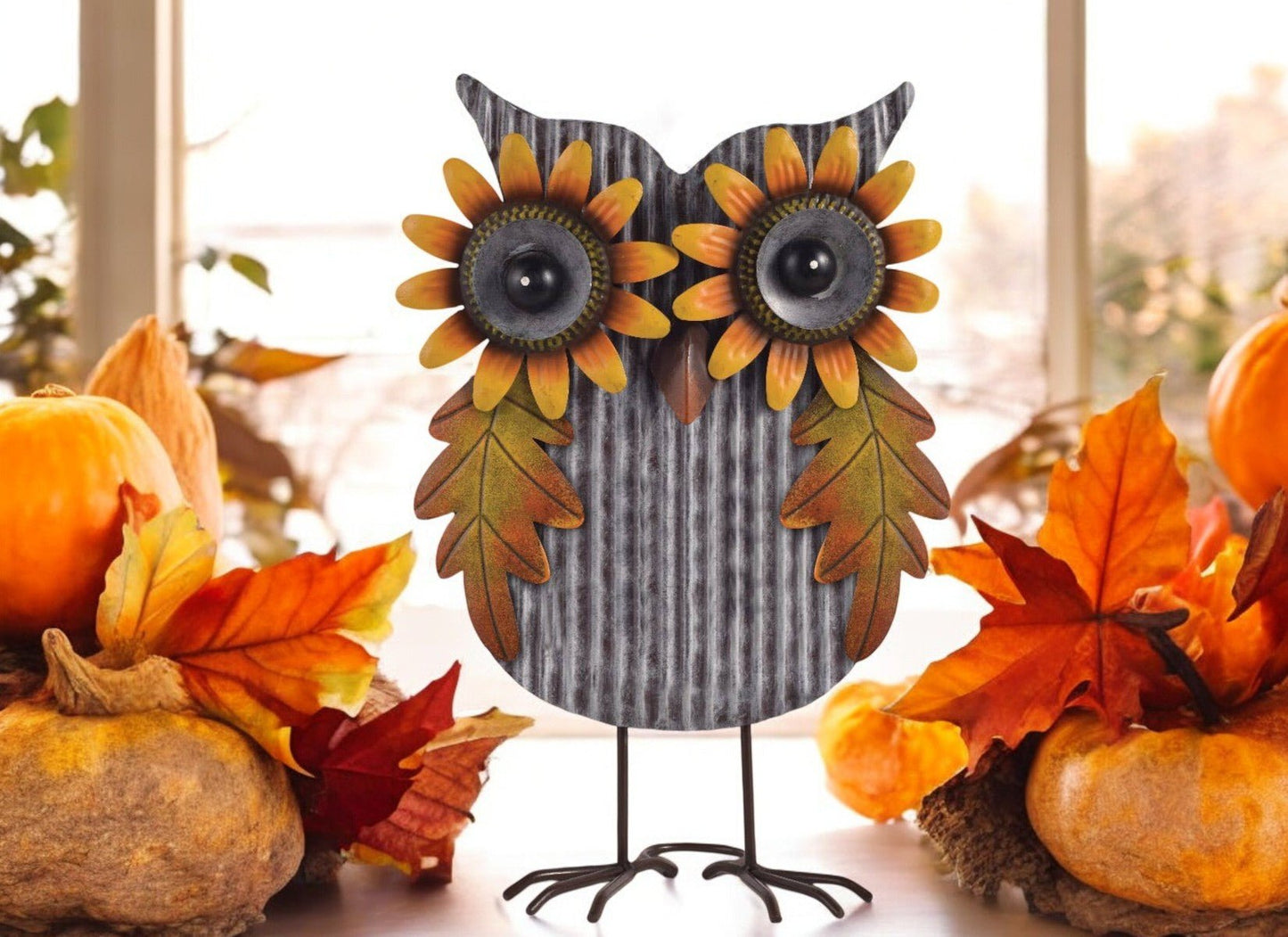 Owl Metal farmhouse Table Top 16"